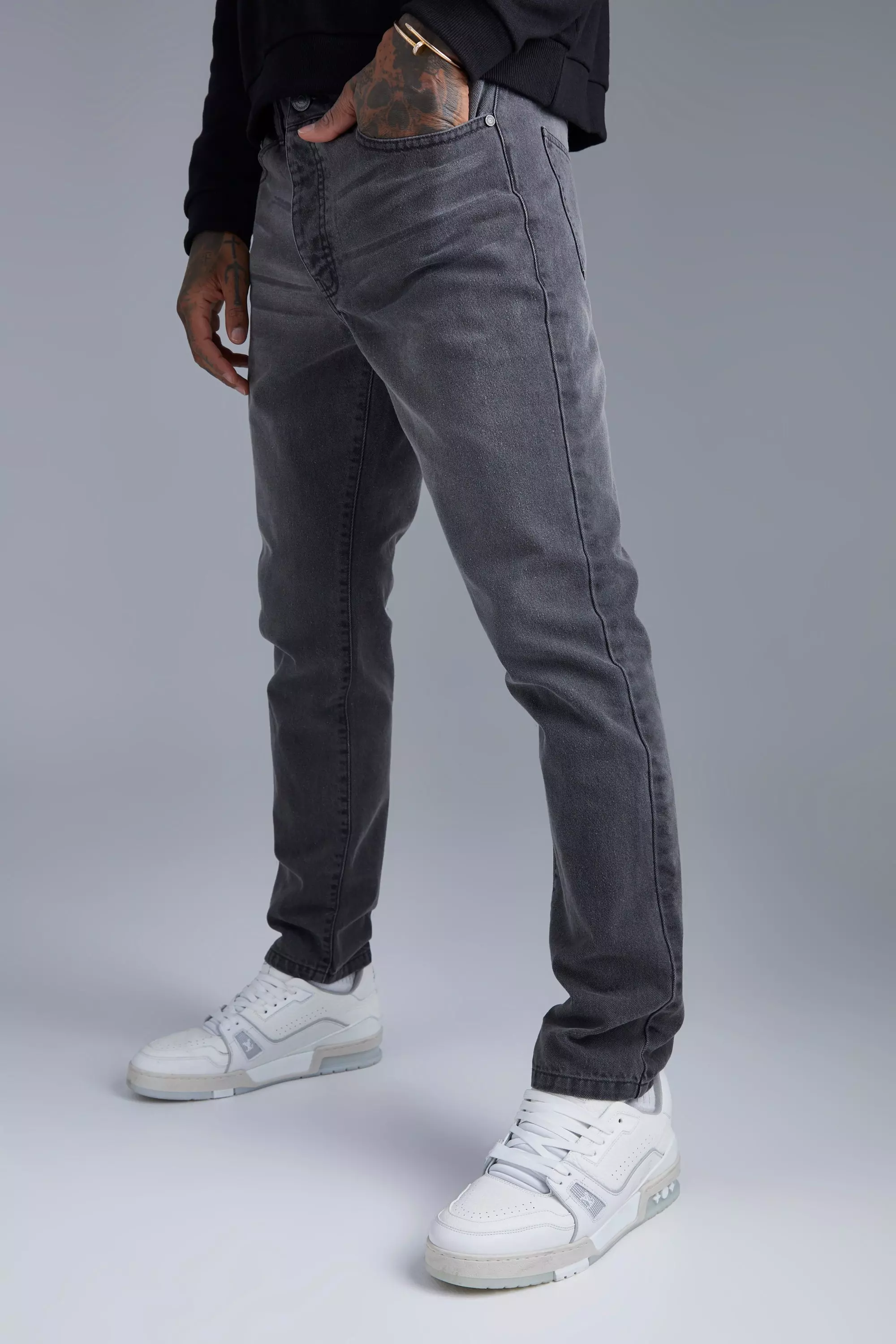 Smart hot sale grey jeans